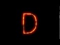 00084_animated letter D with glowing effect