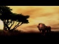 00059_3D animated animal lion in savannah scene