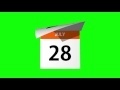 00185_July calendar pages flipping on green screen 3D animation