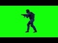 00277_swat officer walking patrolling on green screen seamless loop 3D animation