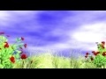 00068_3D animated red roses and grass with wind effect