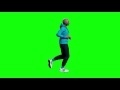 00149_athlete man running jogging on green screen seamless loop