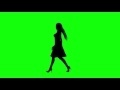 00126_Woman fashion model silhouette catwalk on green screen 3D animation