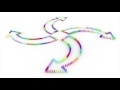 00073_Domino forming arrow shapes 3D animation