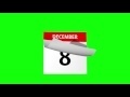 00192_December calendar pages flipping on green screen 3D animation