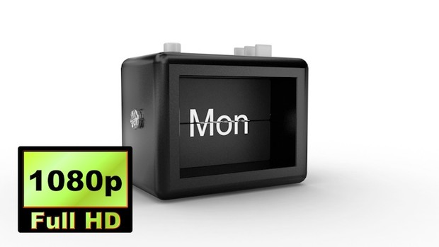 00012_7 day calendar - Flip Clock Calendars Retro Style