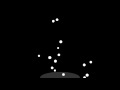 00171_abstract simple white dots falling and bouncing 2D animation
