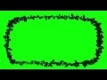 00153_floral animation forming frame on green screen seamless loop animation