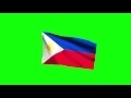 00234_Philippines flag waving on green screen 3D animation