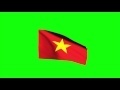 00241_Vietnam flag waving on green screen 3D animation
