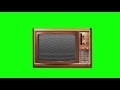 00120_old retro damaged tv on green screen
