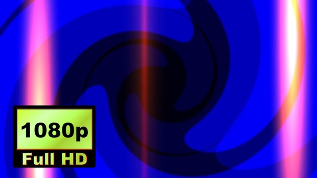00004_Abstract spinning shape and flashes 2D animation