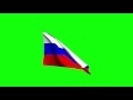 00223_ Russia flag waving on green screen 3D animation