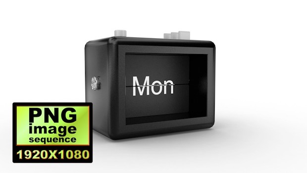 00012_7 day calendar - Flip Clock Calendars Retro Style_PNG Image Sequence