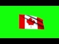 00104_Canada flag waving on green screen 3D animation