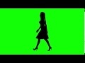 00088_woman on high heels silhouette walking on green screen – seamless loop