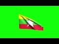 00287_Myanmar(Burma) flag waving on green screen 3D animation