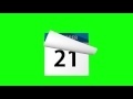 00190_October calendar pages flipping on green screen 3D animation