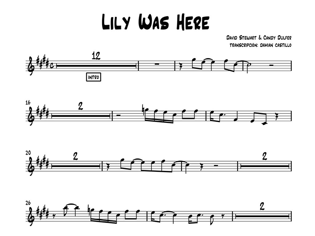 Candy Dulfer "Lily Was Here" Sax alto. DamianSheets