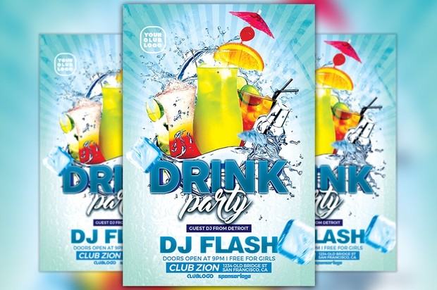 Drink Party Flyer Template