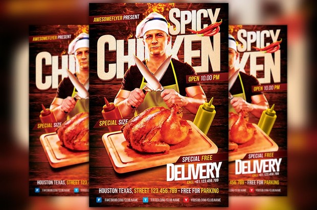 Spicy Chicken Flyer Template