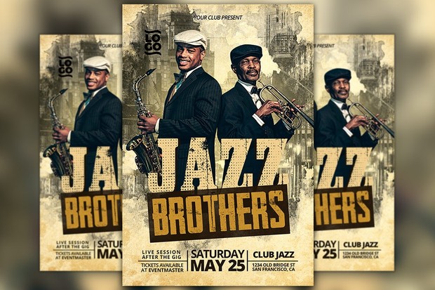 Jazz Band Music Event Flyer Template