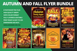 fall party flyer template awesomeflyer