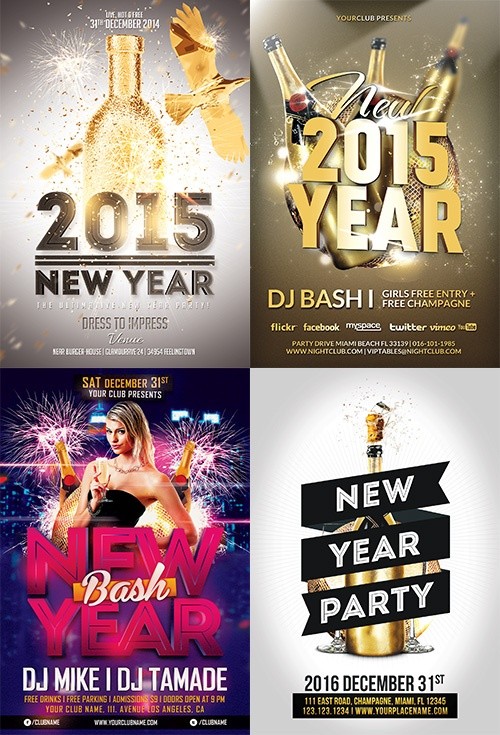 new year flyer template bundle awesomeflyer