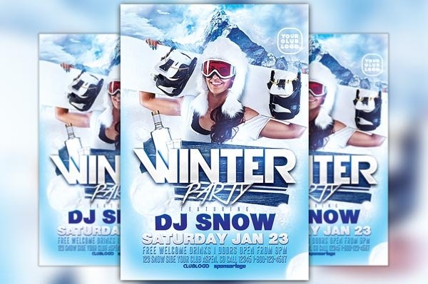 Winter Party Flyer Template