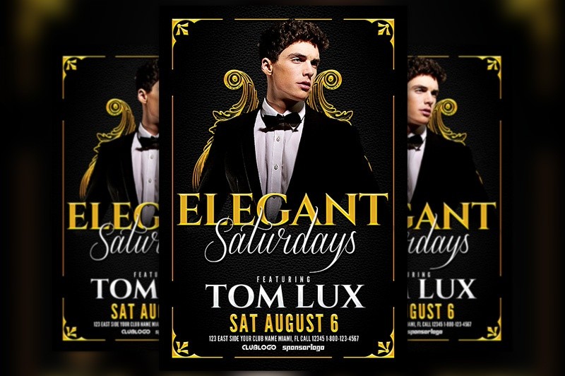 Elegant Saturday Party Flyer Template Awesomeflyer