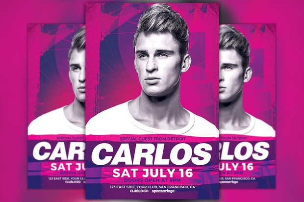 DJ Carlos Club Party Flyer Template