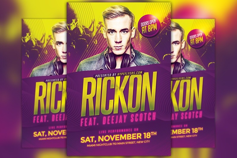 Dj Event Flyer Template Awesomeflyer