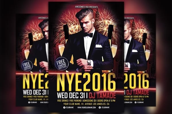 NYE 2016 Party Flyer Template