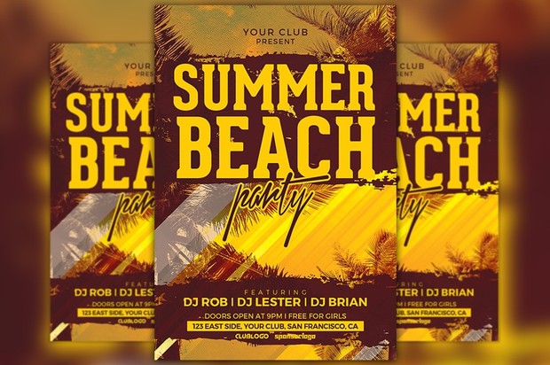 Summer Beach Party Flyer Template