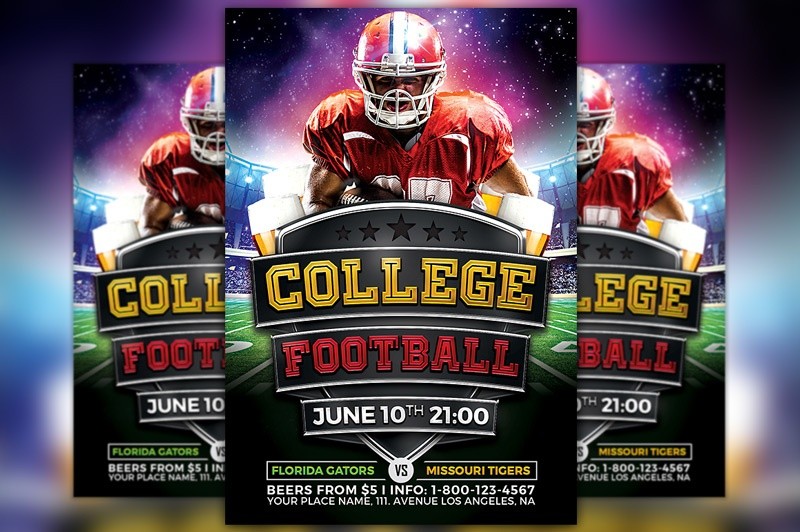 College Football Flyer Template Vol.2 - Awesomeflyer