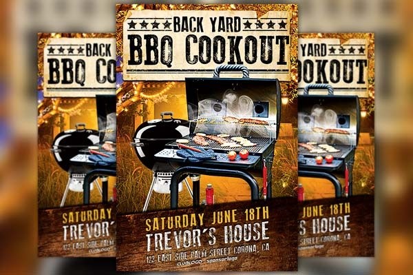 Backyard BBQ Party Flyer Template