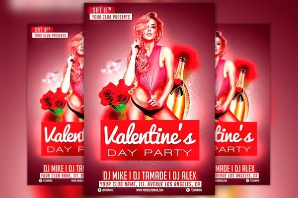 Valentines Day Club Flyer Template