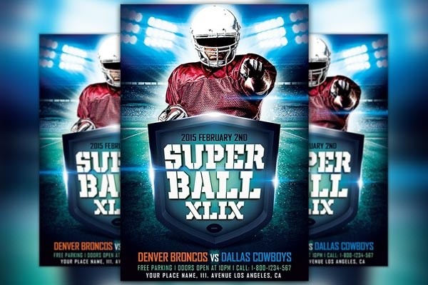 Super Ball Game XLIX Flyer Template