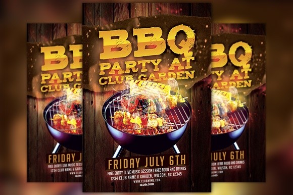 BBQ Party Flyer Template