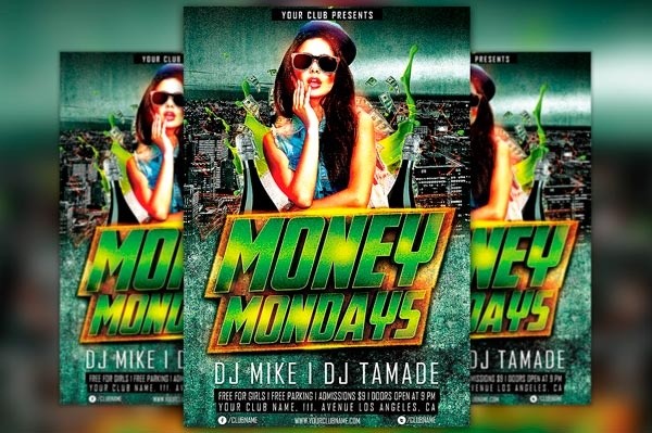 Money Monday Party Flyer Template