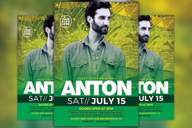 DJ Anton Party Flyer Template