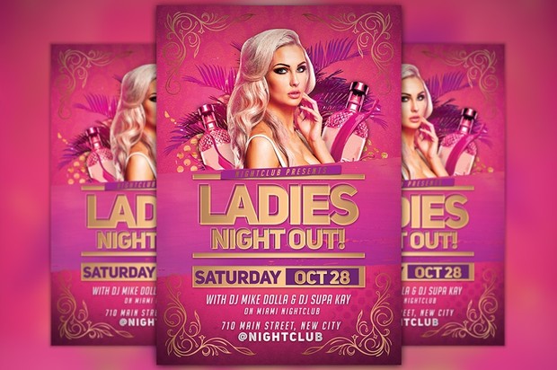 Ladies Night Out Party Flyer Template