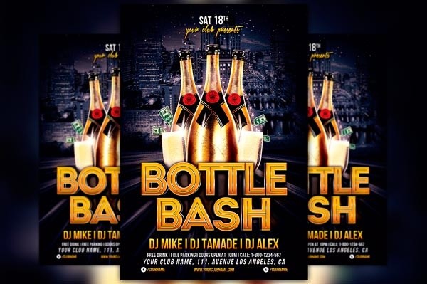 bottle bash party flyer template awesomeflyer