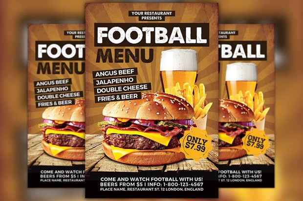 Burgers Food Promotion Menu Flyer Template