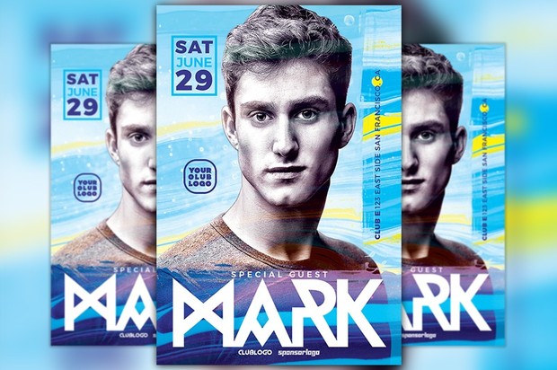 DJ Mark Club Party Flyer Template