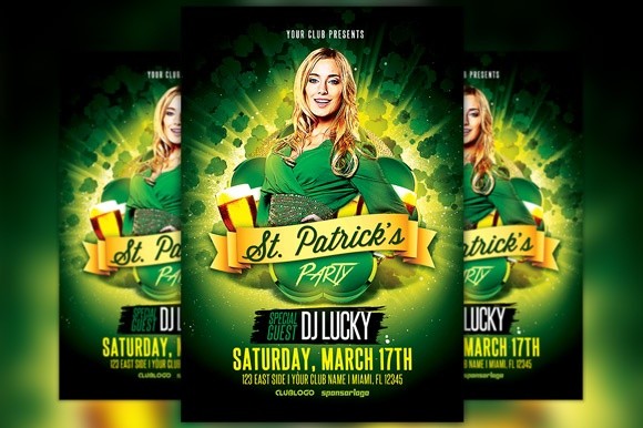 St. Patrick's Party Flyer Template