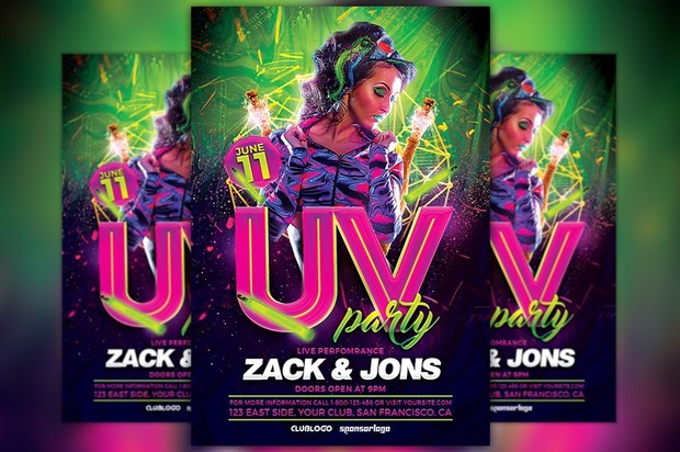 UV Party Flyer Template