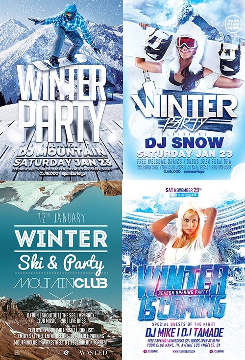 Winter Flyer Template Bundle