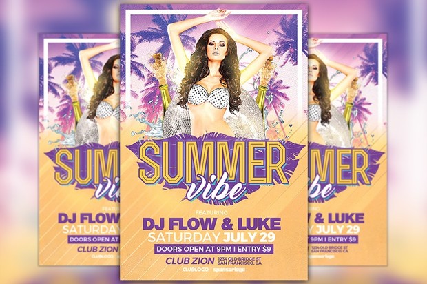 Summer Vibe Party Flyer Template