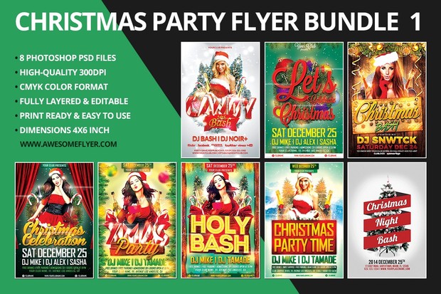 Christmas Flyer Template Bundle